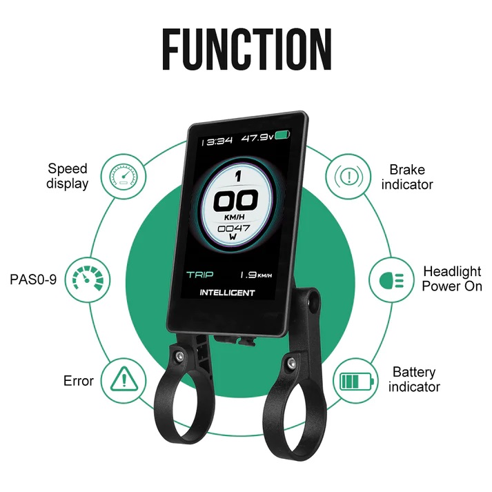 USB-A-Anschluss, mehrsprachiges Dual-Interface-860C-E-Bike-Display für Bafang Mittelmotor