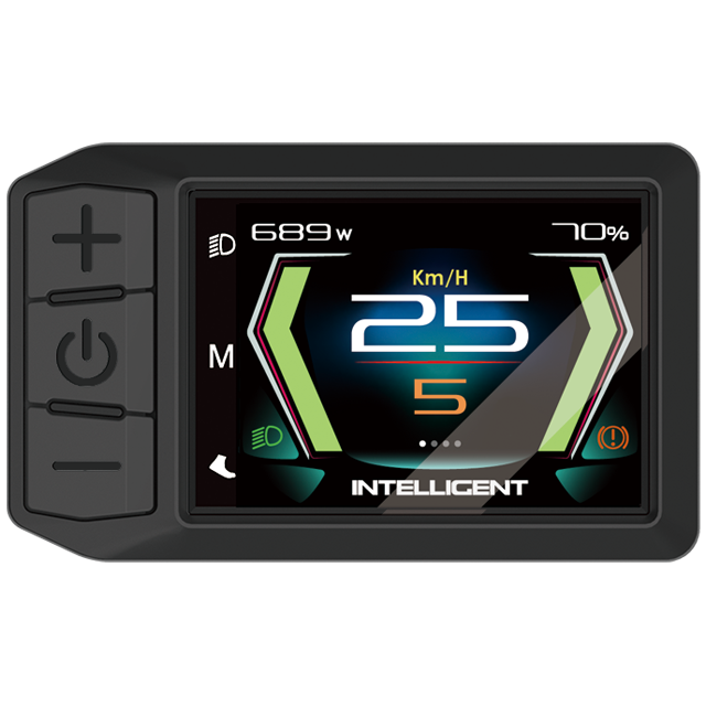 2.4-Zoll-TFT (IPS) Dual Interface 600C Ebike-Display mit Vibrationstaste